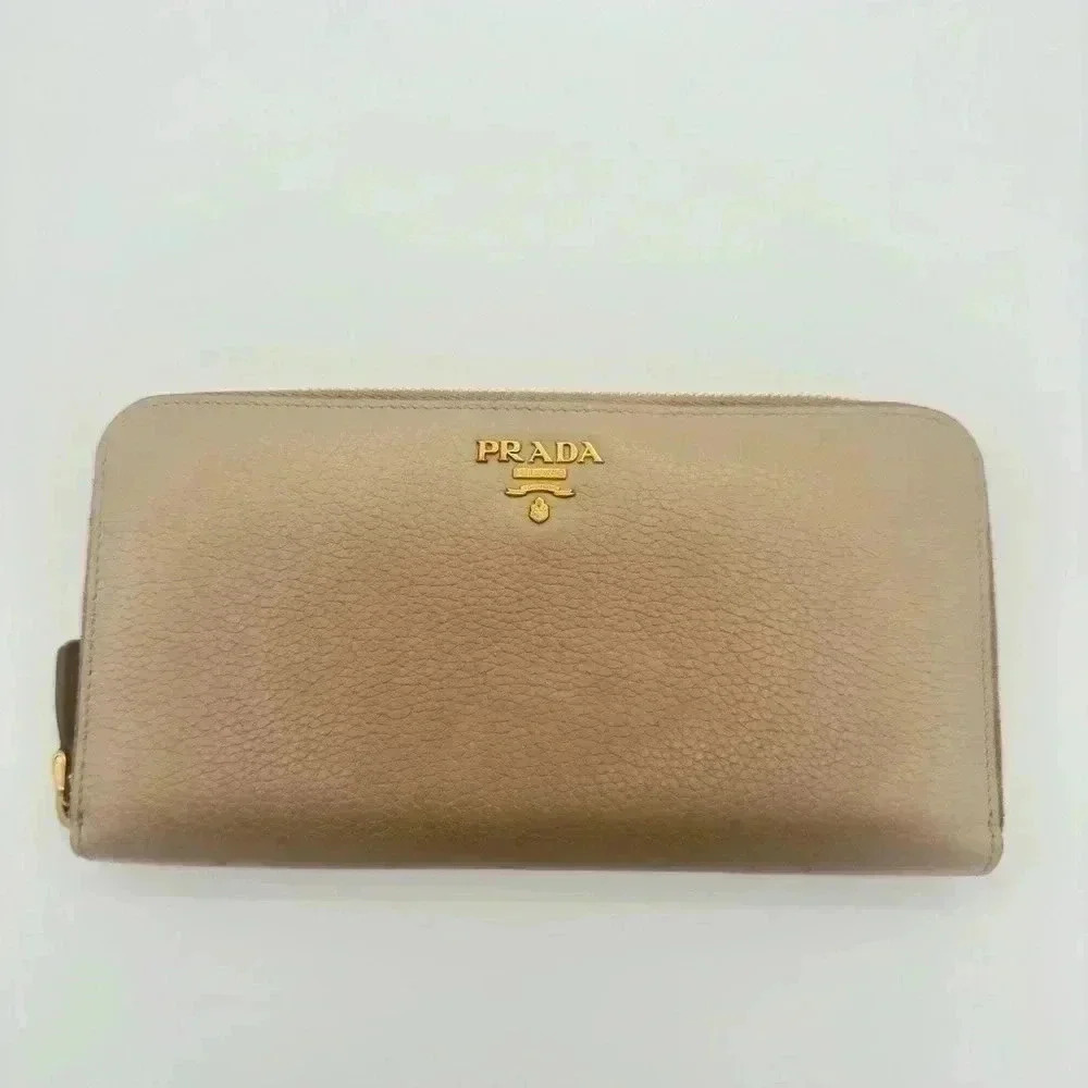 PRADA Zippy Wallet with Pink Interior